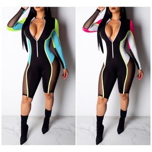 Blue/Pink “Sexy Sport” jumpsuit